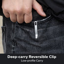 CIVIVI Outlaw Muk Flipper & Button Lock Knife Black & White G10 Handle (3.47" Satin Finished 14C28N Blade) C24079 - 4