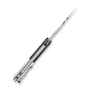 CIVIVI Outlaw Muk Flipper & Button Lock Knife Black & White G10 Handle (3.47" Satin Finished 14C28N Blade) C24079 - 4