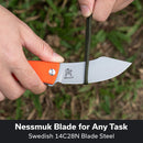 CIVIVI Outlaw Muk Flipper & Button Lock Knife Orange G10 Handle (3.47" Stonewashed 14C28N Blade) C24079 - 2