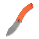CIVIVI Outlaw Muk Flipper & Button Lock Knife Orange G10 Handle (3.47" Stonewashed 14C28N Blade) C24079 - 2