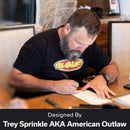 CIVIVI Outlaw Muk Flipper & Button Lock Knife Orange G10 Handle (3.47" Stonewashed 14C28N Blade) C24079 - 2