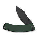 CIVIVI Outlaw Muk Flipper & Button Lock Knife Teal Green G10 Handle (3.47" Black Stonewashed 14C28N Blade) C24079 - 3