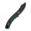 CIVIVI Outlaw Muk Flipper & Button Lock Knife Teal Green G10 Handle (3.47" Black Stonewashed 14C28N Blade) C24079 - 3