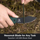 CIVIVI Outlaw Muk Flipper & Button Lock Knife Teal Green G10 Handle (3.47" Black Stonewashed 14C28N Blade) C24079 - 3