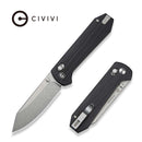 CIVIVI Over Yonder Thumb Stud & Crossbar Lock Knife Black G10 Handle (3.35" Stonewashed 14C28N Blade) C25027A Sample1