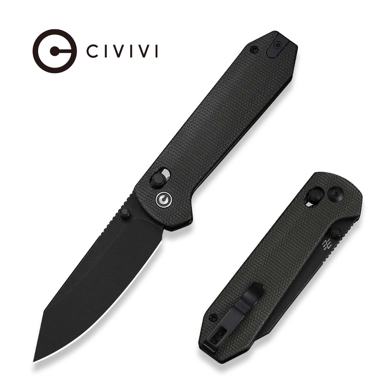 CIVIVI Over Yonder Thumb Stud & Crossbar Lock Knife Dark Green Canvas