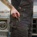 CIVIVI Over Yonder Thumb Stud & Crossbar Lock Knife Dark Green Canvas Micarta Handle (3.35" Black Stonewashed 14C28N Blade) C25027 - 1 - CIVIVI