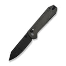 CIVIVI Over Yonder Thumb Stud & Crossbar Lock Knife Dark Green Canvas Micarta Handle (3.35" Black Stonewashed 14C28N Blade) C25027B Sample1