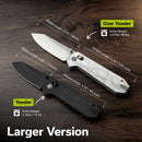 CIVIVI Over Yonder Thumb Stud & Crossbar Lock Knife G10 With Aluminum Foil Handle (3.35" 14C28N Blade) C25027 - 2 - CIVIVI