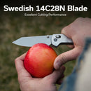 CIVIVI Over Yonder Thumb Stud & Crossbar Lock Knife G10 With Aluminum Foil Handle (3.35" 14C28N Blade) C25027 - 2 - CIVIVI