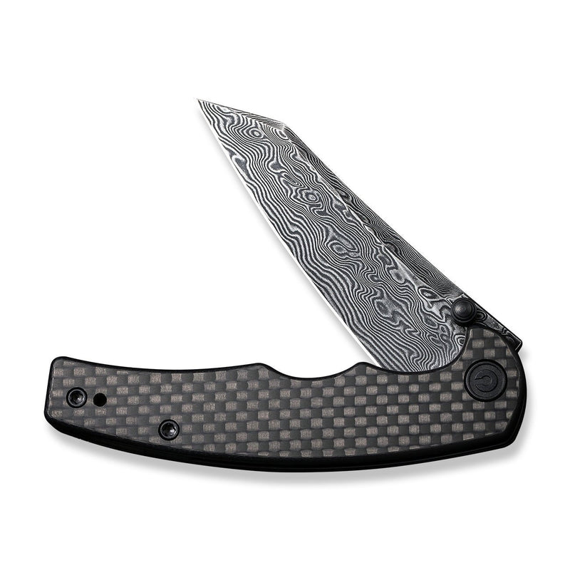 CIVIVI P87 Folder EDC Knife - Carbon Fiber Handle Damascus