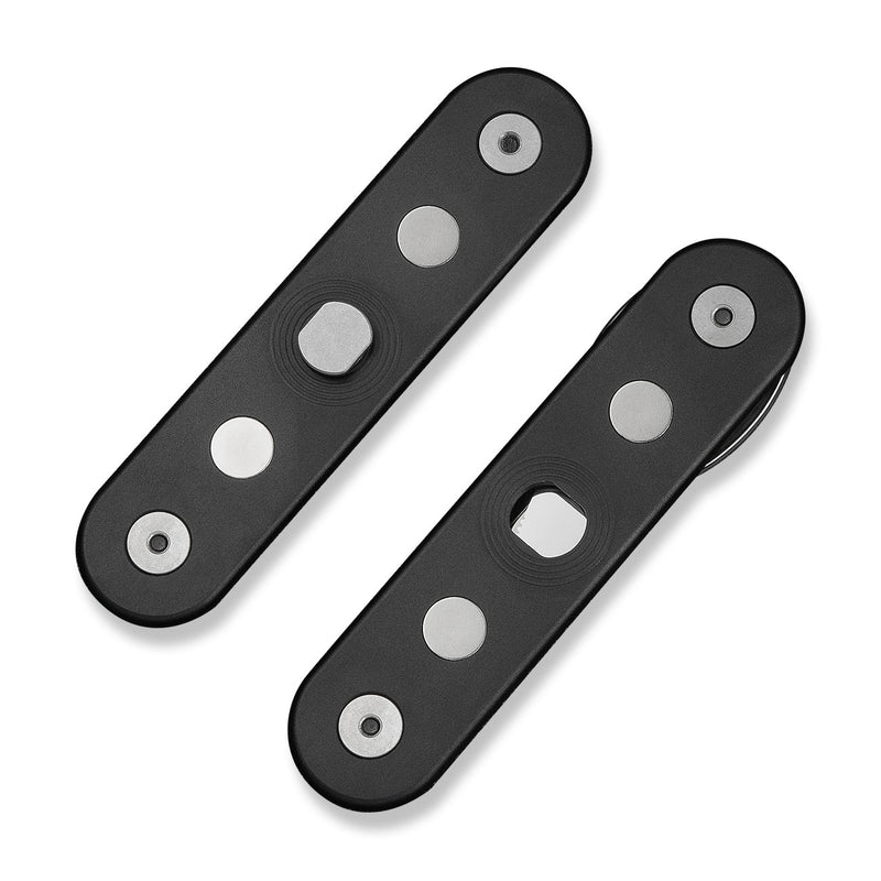 CIVIVI Partake 4 - In - 1 Multi - Tool Black Aluminum Handle Stainless Steel Knife, Fork, Spoon & Can Opener C24032C - 1, With A Waxed Canvas Pouch