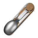 CIVIVI Partake 4 - In - 1 Multi - Tool Coyote Brown Aluminum Handle Stainless Steel Knife, Fork, Spoon & Can Opener C24032C - 2, With A Waxed Canvas Pouch