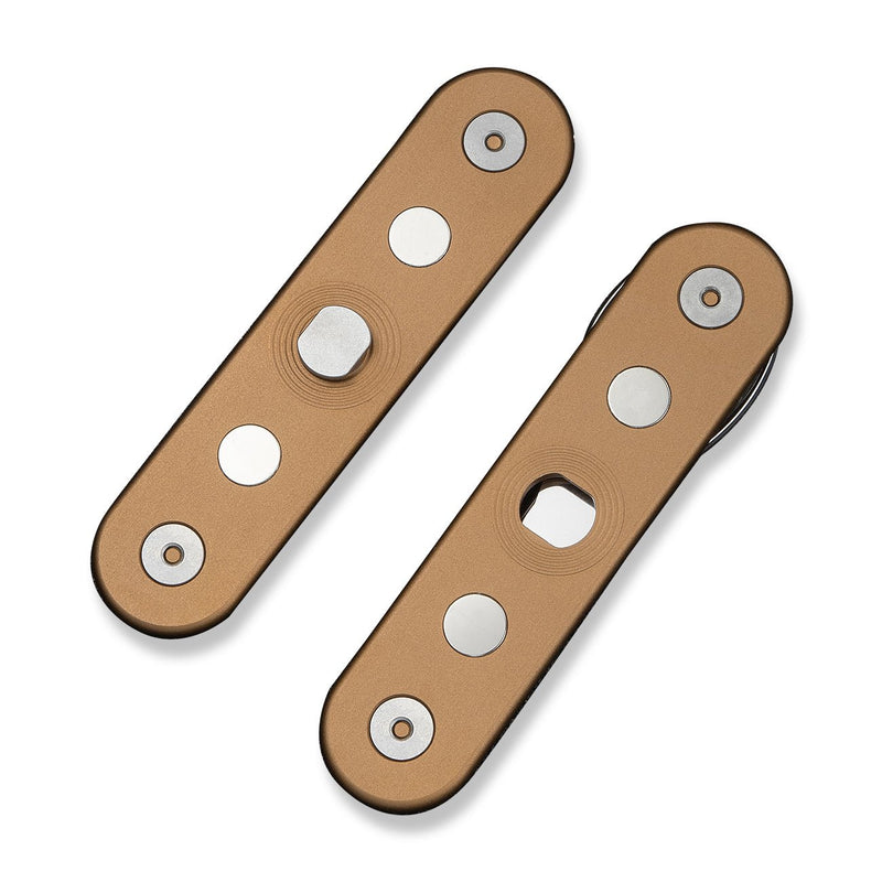 CIVIVI Partake 4 - In - 1 Multi - Tool Coyote Brown Aluminum Handle Stainless Steel Knife, Fork, Spoon & Can Opener C24032C - 2, With A Waxed Canvas Pouch