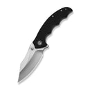 CIVIVI Pentad Flipper & Button Lock Knife Black G10 Handle (3.48" Satin Finished Nitro - V Blade) C24068 - 1 - CIVIVI