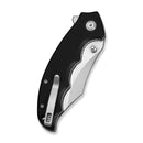 CIVIVI Pentad Flipper & Button Lock Knife Black G10 Handle (3.48" Satin Finished Nitro - V Blade) C24068 - 1 - CIVIVI