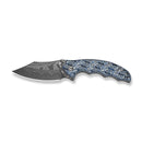 CIVIVI Pentad Flipper & Button Lock Knife Blue / White Vortex Micarta Handle (3.48" Damascus Blade) C24068 - DS1 - CIVIVI