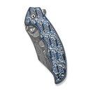 CIVIVI Pentad Flipper & Button Lock Knife Blue / White Vortex Micarta Handle (3.48" Damascus Blade) C24068 - DS1 - CIVIVI