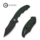 CIVIVI Pentad Flipper & Button Lock Knife Teal Green G10 Handle (3.48" Black Stonewashed Nitro - V Blade) C24068 - 2 - CIVIVI