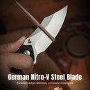 CIVIVI Pentad Flipper & Thumb Stud Knife Black G10 Handle (3.48" Satin Finished Nitro-V Blade) C24068-1 - CIVIVI