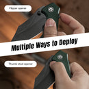 CIVIVI Pentad Flipper & Thumb Stud Knife Teal Green G10 Handle (3.48" Black Stonewashed Nitro-V Blade) C24068-2 - CIVIVI