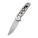CIVIVI Perf Flipper Knife Stainless Steel Handle (3.12" Nitro - V Blade) C20006 - A - CIVIVI