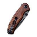 CIVIVI Pintail Flipper & Thumb Stud Knife Wood Handle (2.98" Damascus Blade) C2020DS - 2 - CIVIVI
