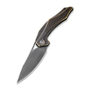 CIVIVI Plethiros Flipper Knife Brass Handle (3.45" Damascus Blade) C904DS - 3 - CIVIVI