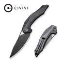 CIVIVI Plethiros Flipper Knife Carbon Fiber & G10 Handle (3.45" Damascus Blade) C904DS - 4 - CIVIVI
