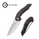 CIVIVI Plethiros Flipper Knife Copper Handle (3.45" 154CM Blade) C904D - CIVIVI