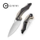 CIVIVI Plethiros Flipper Knife G10 & Carbon Fiber Handle (3.45" D2 Blade) C904A - CIVIVI