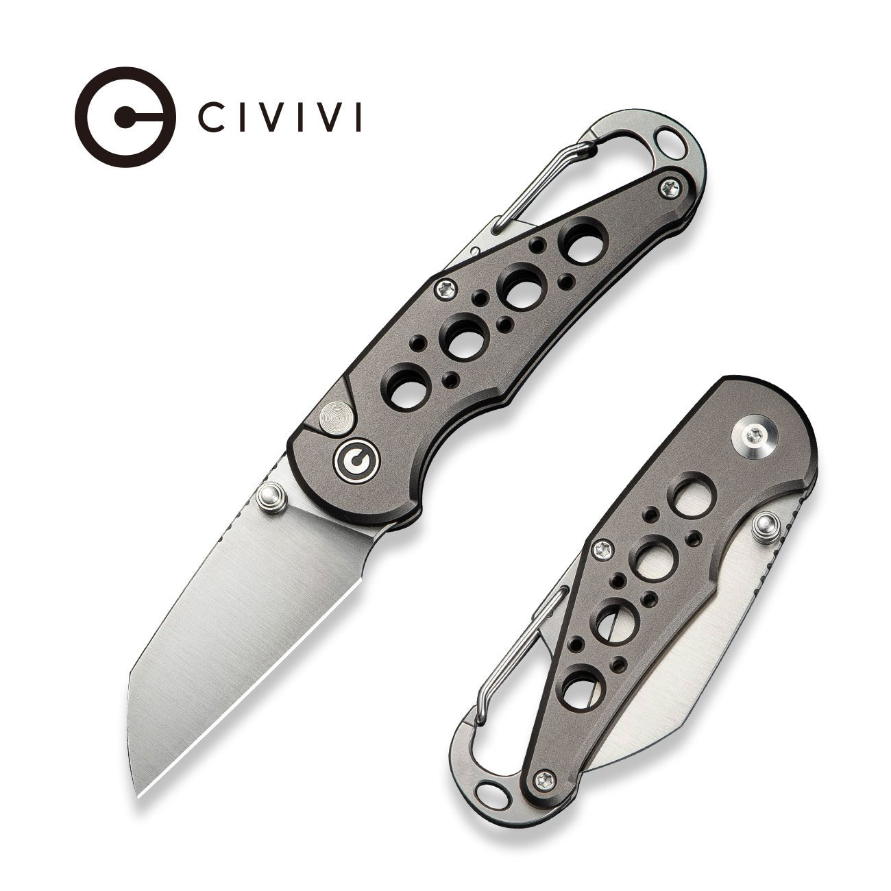 カシワバゴムノキ 2 CIVIVI Pragma Thumb Stud & Button Lock Knife Aluminum Handle With S/S