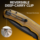 CIVIVI Praxis Flipper Knife Ultem Handle (3.75" 9Cr18MoV Blade) C803M - CIVIVI
