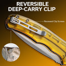 CIVIVI Praxis Flipper Knife Ultem Handle (3.75" 9Cr18MoV Blade) C803L - CIVIVI