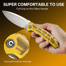 CIVIVI Praxis Flipper Knife Ultem Handle (3.75" 9Cr18MoV Blade) C803L - CIVIVI