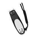 CIVIVI Purr Flipper & Slip Joint Knife Black & White G10 Handle (1.83" Stonewashed Nitro - V Blade) C25054 - 2, With 1PC Black Lanyard - CIVIVI