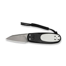 CIVIVI Purr Flipper & Slip Joint Knife Black & White G10 Handle (1.83" Stonewashed Nitro - V Blade) C25054 - 2, With 1PC Black Lanyard - CIVIVI