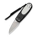 CIVIVI Purr Flipper & Slip Joint Knife Black & White G10 Handle (1.83" Stonewashed Nitro - V Blade) C25054 - 2, With 1PC Black Lanyard - CIVIVI