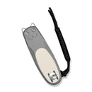 CIVIVI Purr Flipper & Slip Joint Knife Gray & Ivory G10 Handle (1.83" Satin Finished Nitro - V Blade) C25054 - 1, With 1PC Black Lanyard - CIVIVI