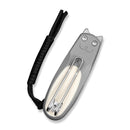 CIVIVI Purr Flipper & Slip Joint Knife Gray & Ivory G10 Handle (1.83" Satin Finished Nitro - V Blade) C25054 - 1, With 1PC Black Lanyard - CIVIVI