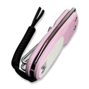 CIVIVI Purr Flipper & Slip Joint Knife Powder Pink & White G10 Handle (1.83" Satin Finished Nitro - V Blade) C25054 - 4, With 1PC Black Lanyard - CIVIVI