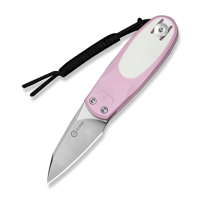 CIVIVI Purr Flipper & Slip Joint Knife Powder Pink & White G10