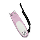 CIVIVI Purr Flipper & Slip Joint Knife Powder Pink & White G10 Handle (1.83" Satin Finished Nitro - V Blade) C25054 - 4, With 1PC Black Lanyard - CIVIVI