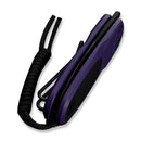 CIVIVI Purr Flipper & Slip Joint Knife Purple & Black G10 Handle (1.83" Black Stonewashed Nitro - V Blade) C25054 - 3, With 1PC Black Lanyard - CIVIVI