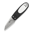 CIVIVI Purr Front Flipper Knife Black & White G10 Handle (1.83" Stonewashed Nitro - V Blade) C25054 Sample1 - CIVIVI