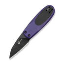 CIVIVI Purr Front Flipper Knife Purple & Black G10 Handle (1.83" Black Stonewashed Nitro - V Blade) C25054 Sample2 - CIVIVI