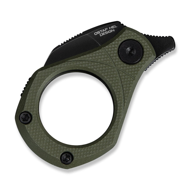 CIVIVI Pyrus Slip Joint Utility Knife OD Green G10 Handle (0.65" Black Stonewashed 14C28N Blade) C23038 - 4