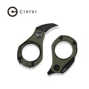 CIVIVI Pyrus Slip Joint Utility Knife OD Green G10 Handle (0.65" Black Stonewashed 14C28N Blade) C23038 - 4