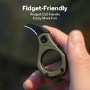 CIVIVI Pyrus Slip Joint Utility Knife OD Green G10 Handle (0.65" Black Stonewashed 14C28N Blade) C23038 - 4