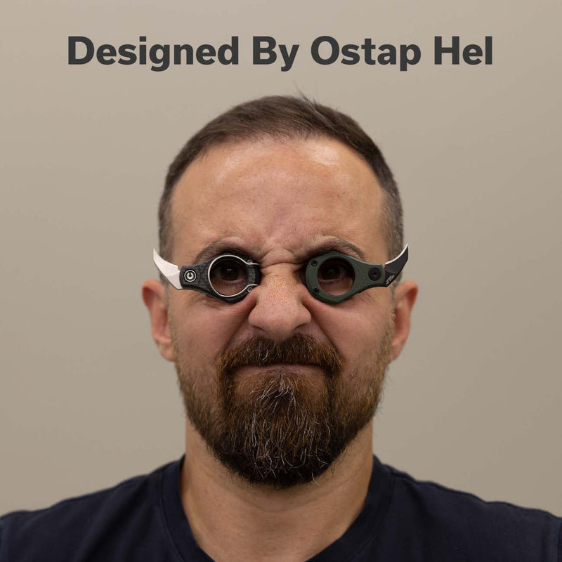 CIVIVI Pyrus Slip Joint Utility Knife OD Green G10 Handle (0.65" Black Stonewashed 14C28N Blade) C23038 - 4